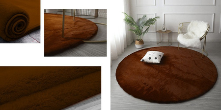 Dywan okrągły Rabbit Strado 100x100 Carmel (Brązowy)