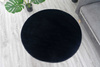 Dywan STRADO okrągły Rabbit 3D pluszowy miękki jak królik 200 Black