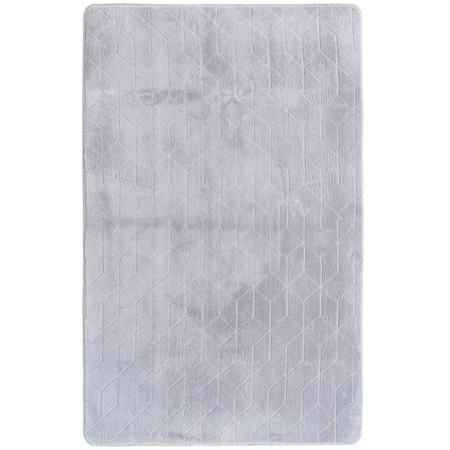 Dywan STRADO Rabbit 3D pluszowy miękki jak królik 80x150 Silver