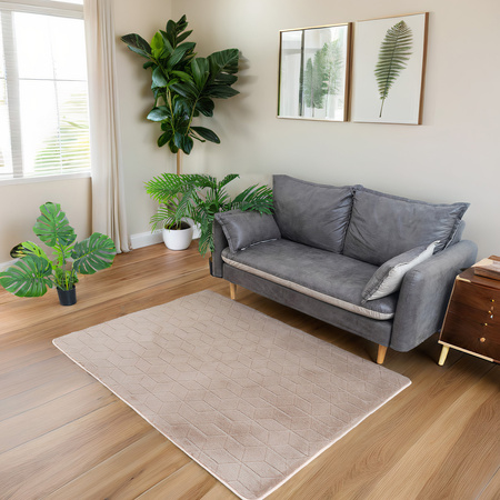 Dywan STRADO Rabbit 3D pluszowy miękki jak królik 160x220 Beige