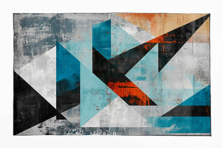 Dywan NOVO Strado nowoczesny do salonu marmurowy wzór velvet Nowoczesne Trójkty 140x200 cm