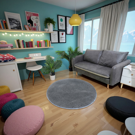 Dywan okrągły Alpaca Strado 180x180 - AlpaGrey