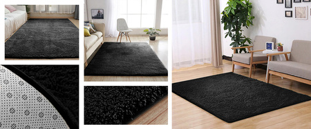 Dywan Alpaca Strado 200x200 - AlpaBlack (Czarny)