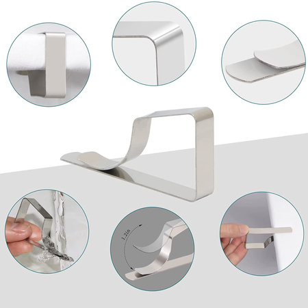 Strado Klipsy do obrusu stalowe ST8 - Silver