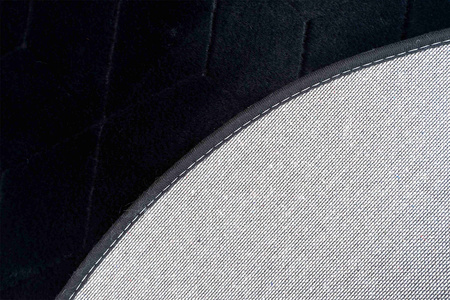 Dywan STRADO okrągły Rabbit 3D pluszowy miękki jak królik 150 Black