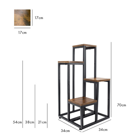 Kwietnik 4-poziomowy PLAZA - Venge