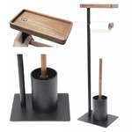  Metalowy stojak na papier toaletowy 3w1 Szczotka toaletowa wolnostojąca półka